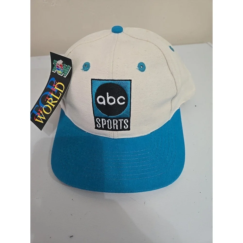 Vtg 90s ABC Sports White Snapback Hat‎ NWT Top Of The World USA Deadstock Rare